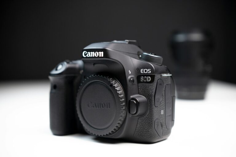a black camera with a lens