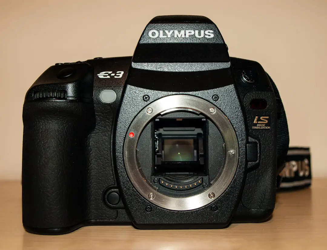 Camera by Camera Brands a close up of a camera on a table